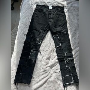 Black Distressed Jeans